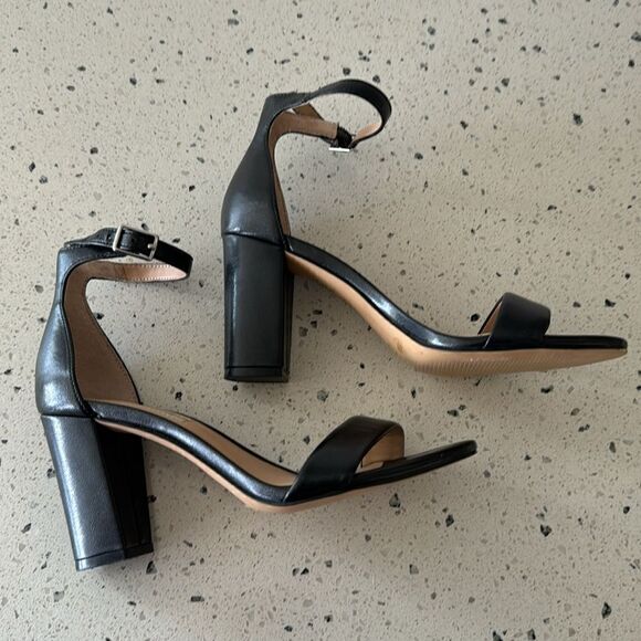 INC International Concepts Women’s Kivah Black Open Toe Sandals Block Heel 5.5M - Picture 3 of 12